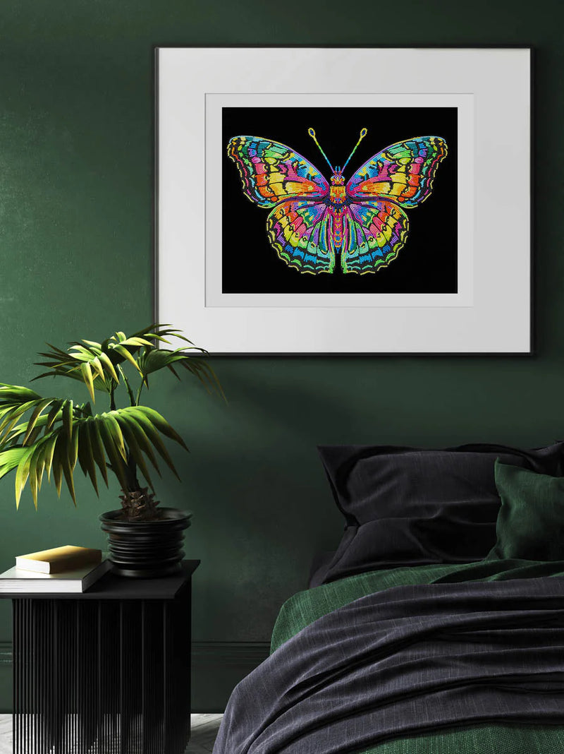 DIAMOND DOTZ - NEON BUTTERFLY (17.1" x 21.1") - Limolin 