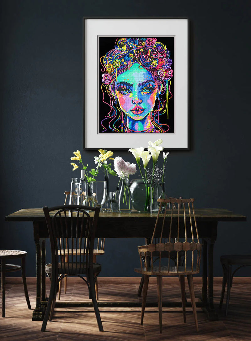 DIAMOND DOTZ - NEON ELECTRIC BEAUTY (17.1" x 21.1") - Limolin 