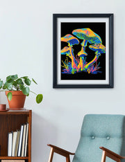 DIAMOND DOTZ - NEON MUSHROOMS (17.1" x 21.1") - Limolin 