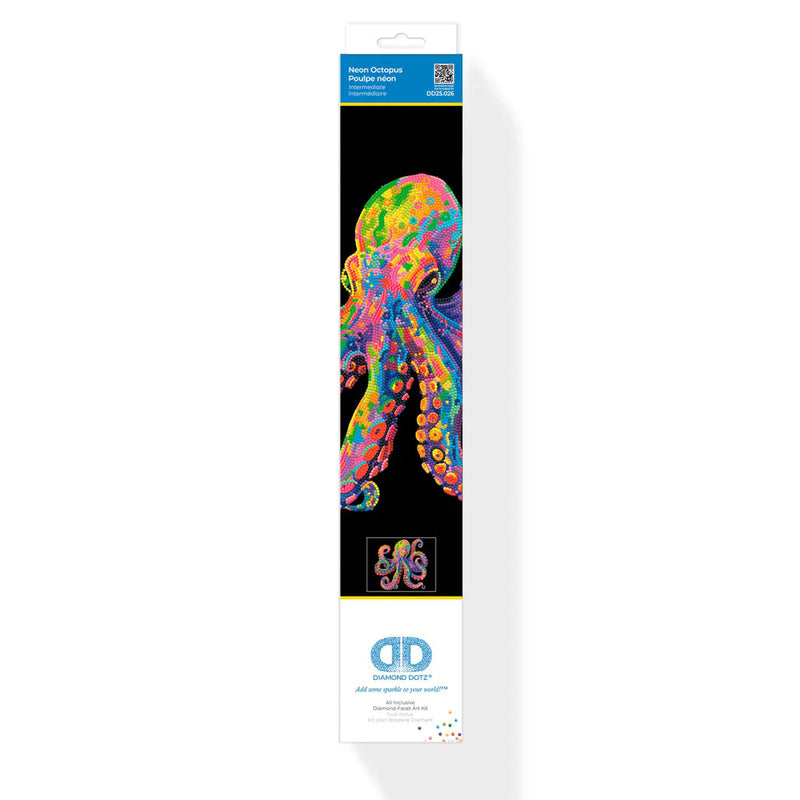DIAMOND DOTZ - NEON OCTOPUS (17.1" x 21.1") - Limolin 