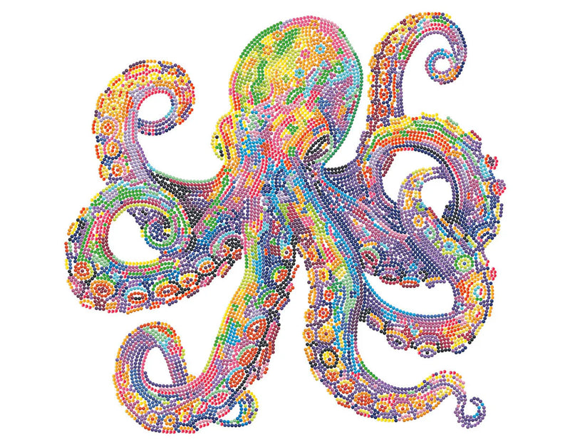 DIAMOND DOTZ - NEON OCTOPUS (17.1" x 21.1") - Limolin 