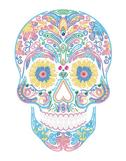 DIAMOND DOTZ - NEON SUGAR SKULL (17.1" x 21.1") - Limolin 