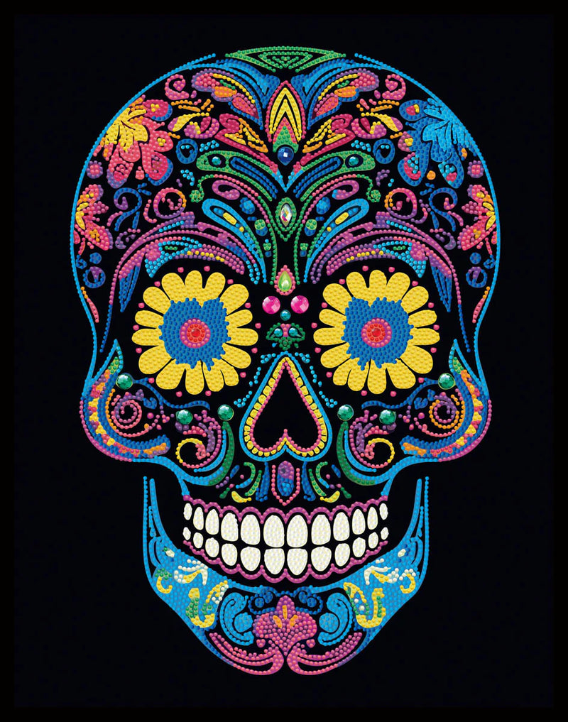 DIAMOND DOTZ - NEON SUGAR SKULL (17.1" x 21.1") - Limolin 
