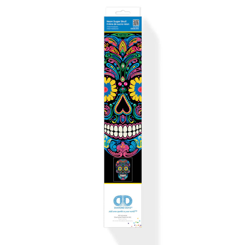 DIAMOND DOTZ - NEON SUGAR SKULL (17.1" x 21.1") - Limolin 