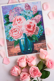 DIAMOND DOTZ - PASTEL BOUQUET (16.4" x 12.45" - 42cm x 32cm) - Limolin 
