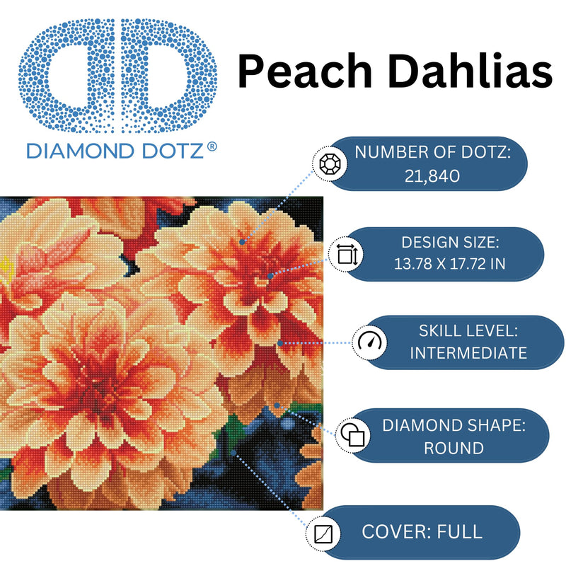 DIAMOND DOTZ - Peach Dahlias - Limolin 