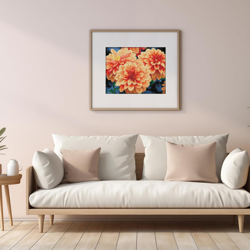 DIAMOND DOTZ - Peach Dahlias - Limolin 