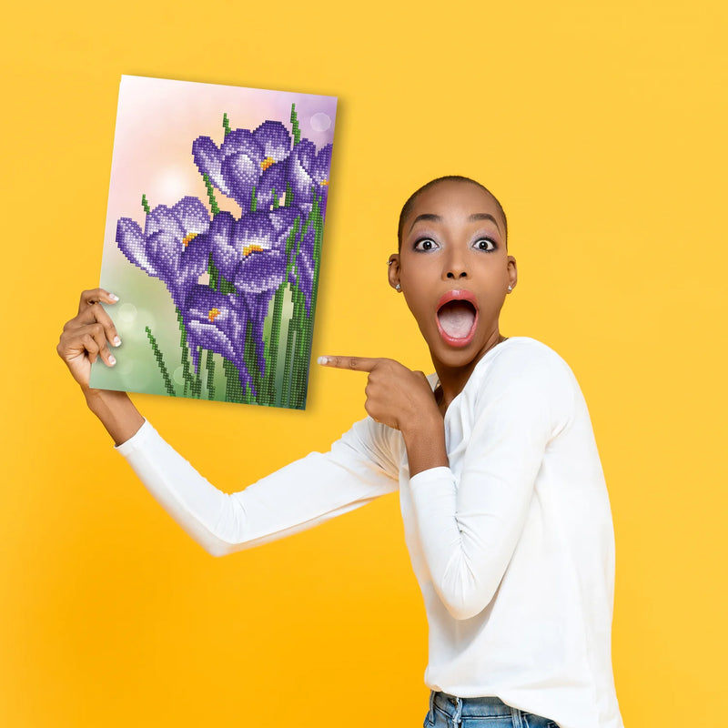 DIAMOND DOTZ - SPRING CROCUS (12.6" x 8.66" x 32cm x 22xm) - Limolin 