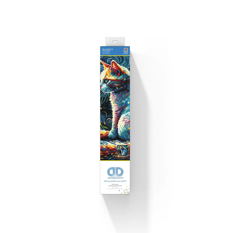 DIAMOND DOTZ - STARRY NIGHT CAT (19.9" x 15.9") - Limolin 