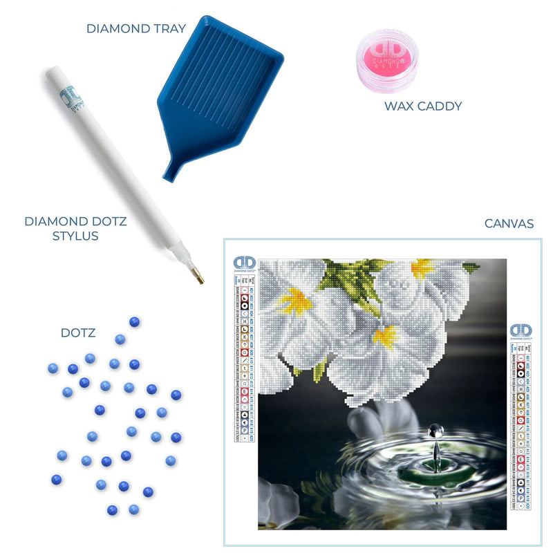 DIAMOND DOTZ - WATER DROPLET (13.8" x 12.6" - 35cm x 32cm) - Limolin 