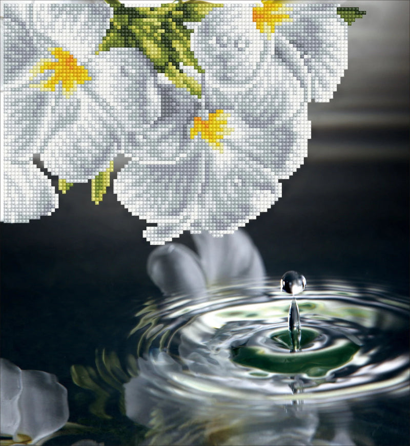 DIAMOND DOTZ - WATER DROPLET (13.8" x 12.6" - 35cm x 32cm) - Limolin 