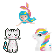 Dotzies Stickers (3) Unicorn, Kitten, Mermaid 18x10