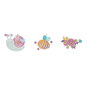 Dotzies Stickers(3) Garden friends 9,6x7,3
