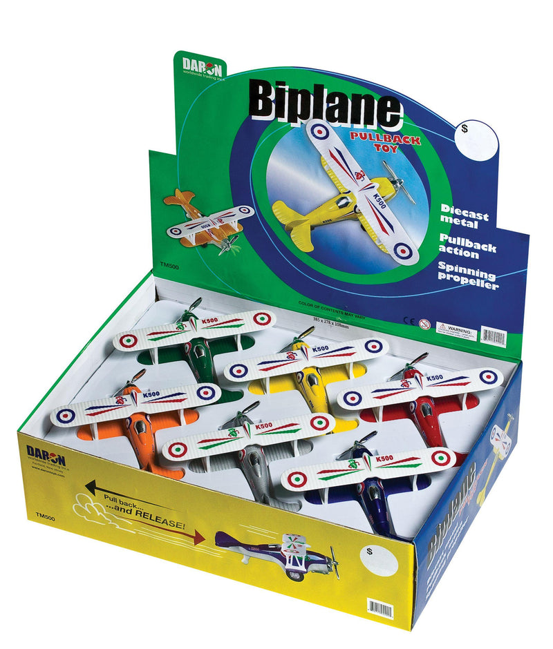 Daron - Fancy Flight Pullback Biplane (12-Pieces) - Limolin 