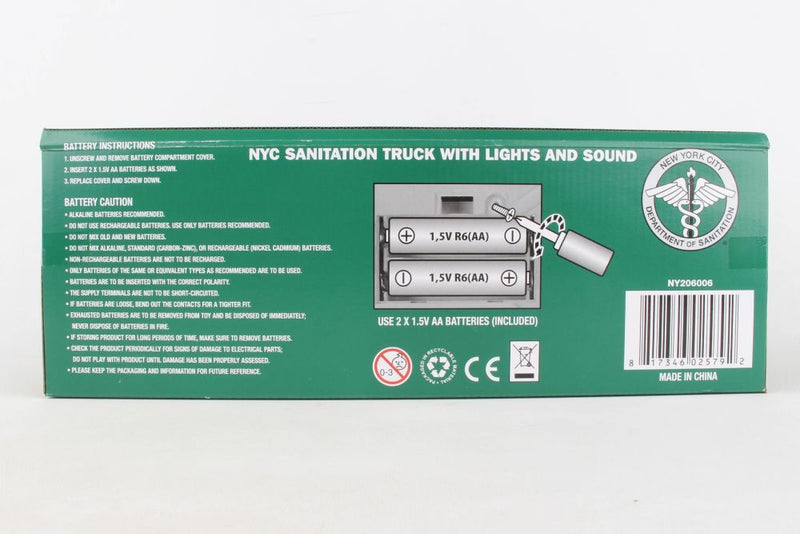 Daron - NYC Sanitation Garbage Truck with Lights & Sound - Limolin 