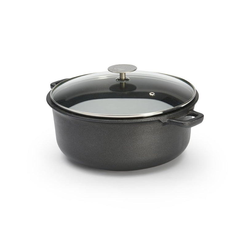 Debuyer - Choc Extreme, Stewpan 2 Handles w/Glass Lid, 24cm - Limolin 