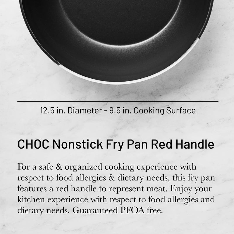 Debuyer - Choc, Frypan Round Non-Stick 32cm Red Handle - Limolin 