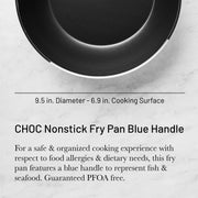 Debuyer - Choc, Frypan Round Non-stick 24cm Blue Handle - Limolin 