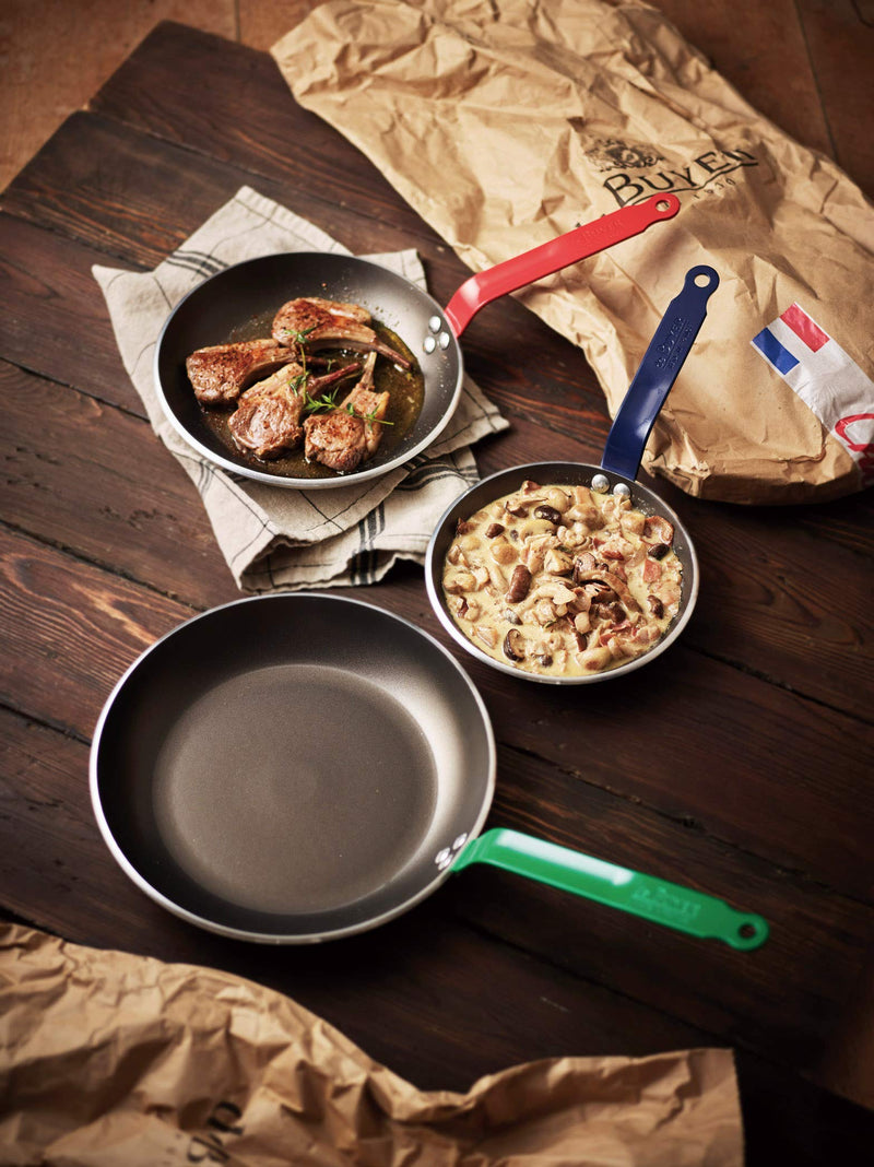 Debuyer - Choc, Frypan Round Non-stick 24cm Red Handle - Limolin 