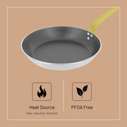 Debuyer - Choc, Frypan Round Non-stick 28cm Yellow Handle - Limolin 