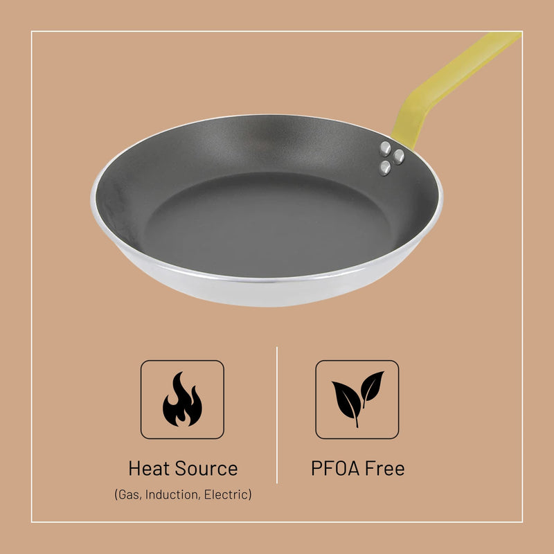 Debuyer - Choc, Frypan Round Non-stick 28cm Yellow Handle - Limolin 