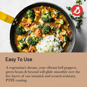 Debuyer - Choc, Frypan Round Non-stick 32cm Yellow Handle - Limolin 