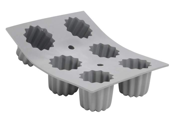 Debuyer - Elastomoule Bordelais Fluted Cakes Silicone Mold 6 - Limolin 