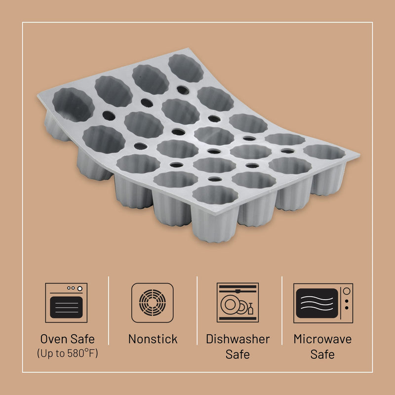 Debuyer - Elastomoule Bordelais Mini Silicone Mold 20 - Limolin 