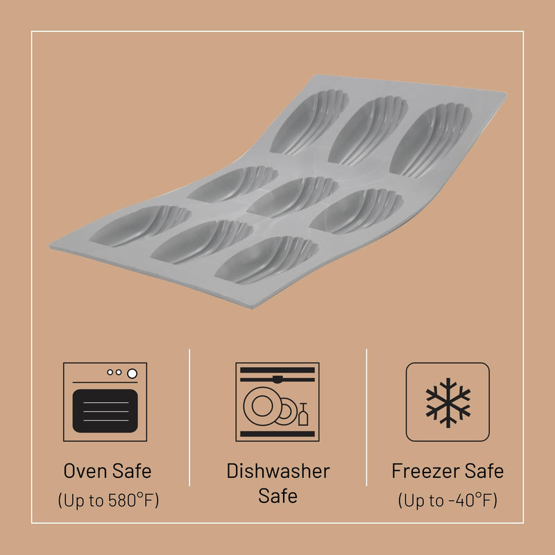 Debuyer - Elastomoule Madeleines Silicone Mold 8 - Limolin 
