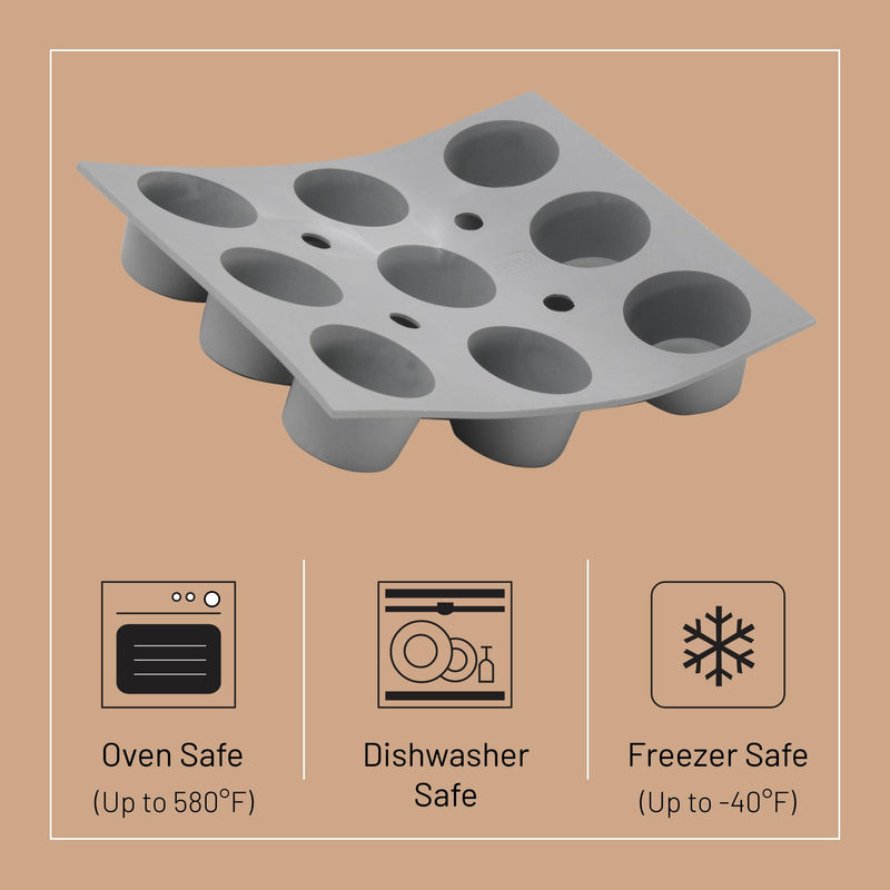 Debuyer - Elastomoule Muffins Mini Silicone Mold 9 - Limolin 