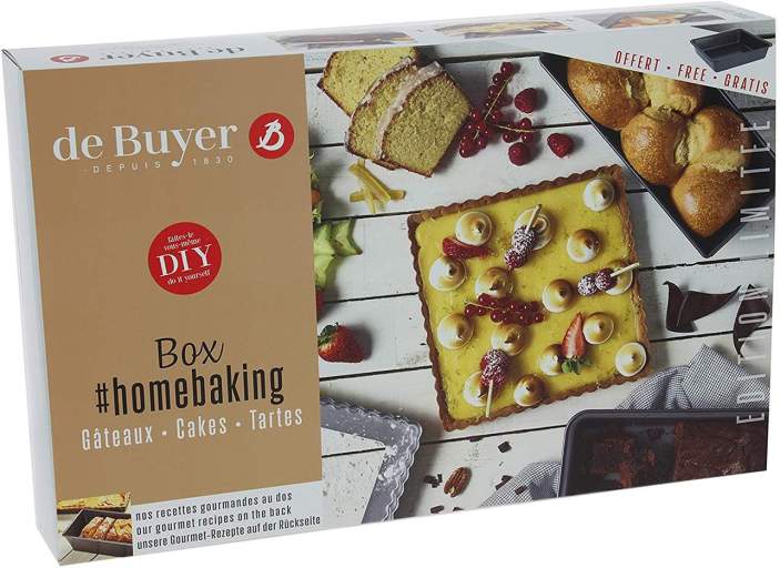 Debuyer - Home Baking Box Tarts&Cakes 9"/23cm SQ, 10x4"/25x10cm Rect 3pc - Limolin 