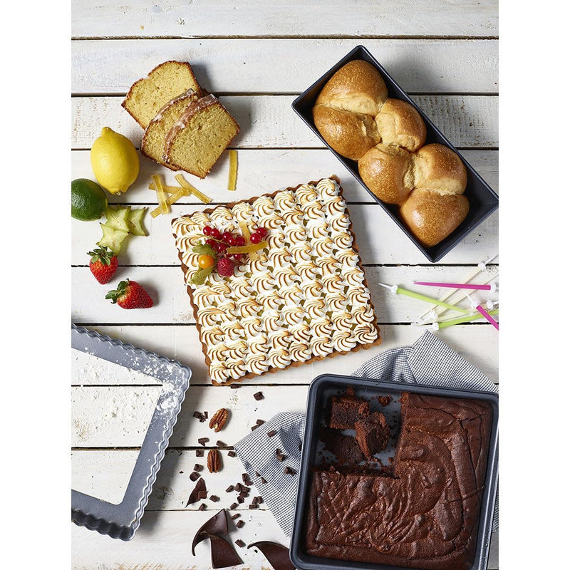 Debuyer - Home Baking Box Tarts&Cakes 9"/23cm SQ, 10x4"/25x10cm Rect 3pc - Limolin 