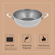 Debuyer - Mineral B, Country Frypan 32cm 2 Handles - Limolin 