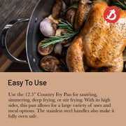 Debuyer - Mineral B, Country Frypan 32cm 2 Handles - Limolin 