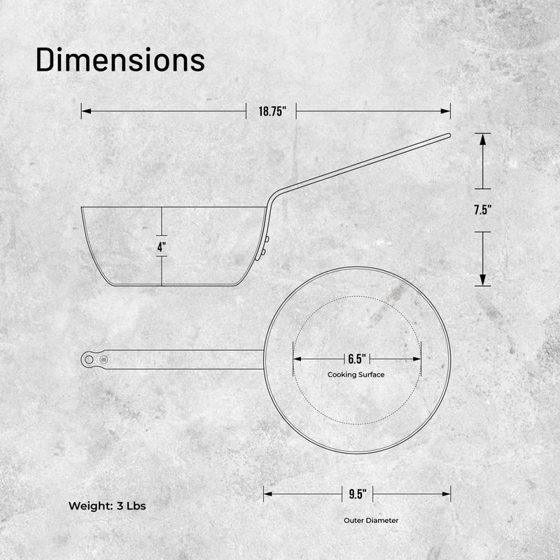 Debuyer - Mineral B Element, Country Frypan 24cm - Limolin 