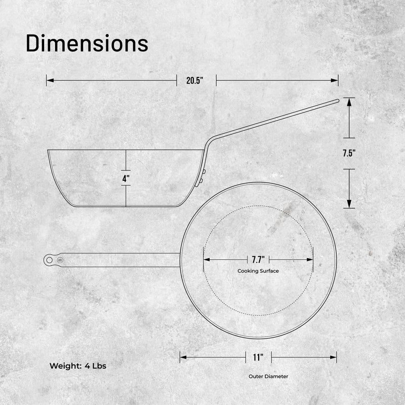 Debuyer - Mineral B Element, Country Frypan 28cm - Limolin 