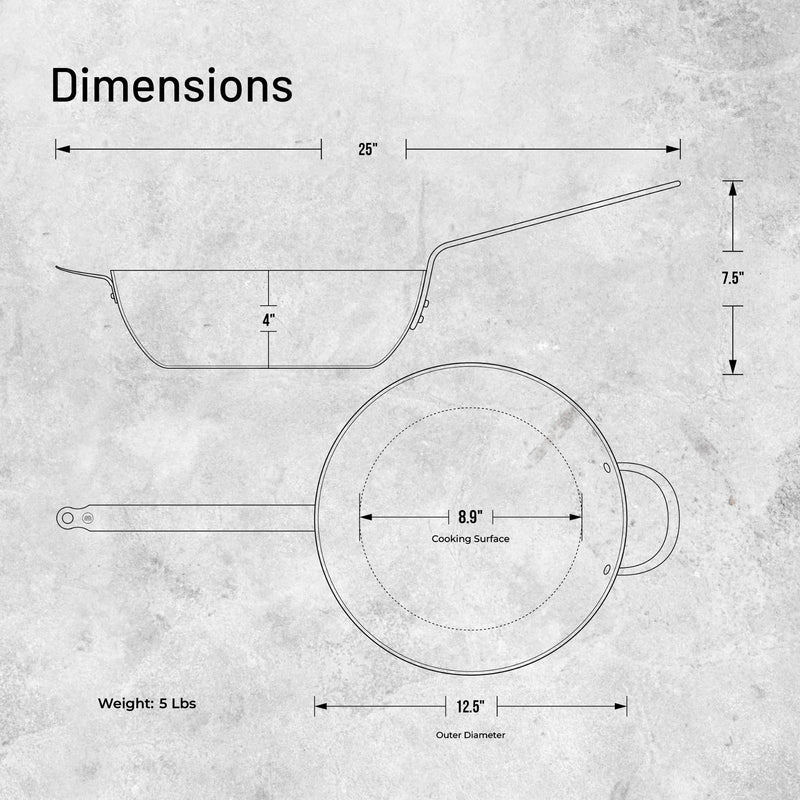 Debuyer - Mineral B Element, Country Frypan 32cm - Limolin 
