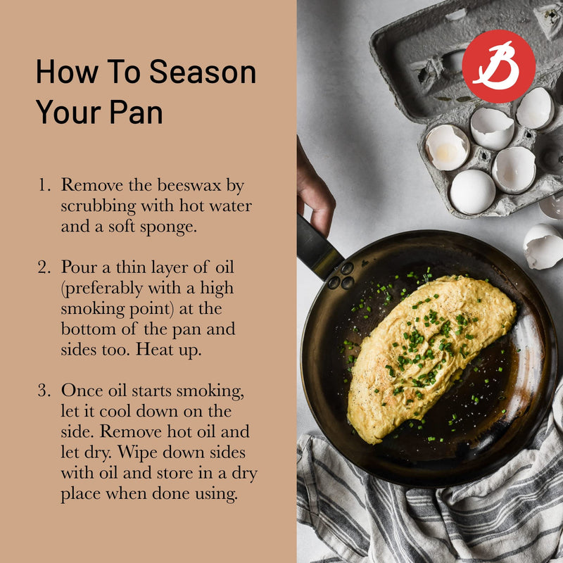 Debuyer - Mineral B Element, Pancake Pan 30cm Steel Round - Limolin 