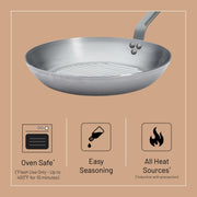 Debuyer - Mineral B Element, Round Grill Pan 32cm - Limolin 