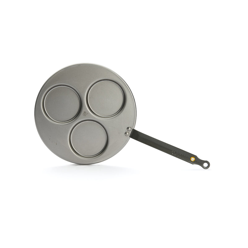 Debuyer - Mineral B Element, Steel, 3-Blinis Pan 27cm - Limolin 