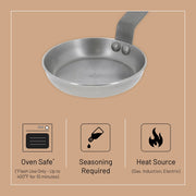 Debuyer - Mineral B Element, Steel Blinis Pan 12cm - Limolin 