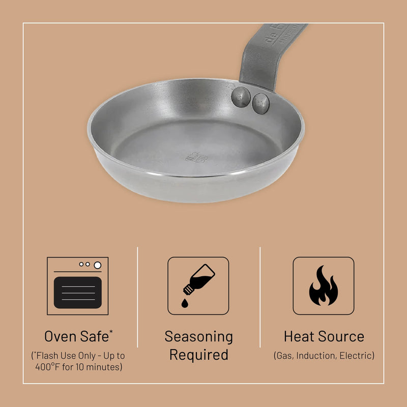 Debuyer - Mineral B Element, Steel Blinis Pan 12cm - Limolin 
