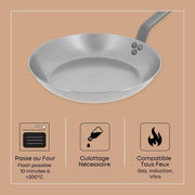 Debuyer - Mineral B Element, Steel, Frypan 24cm, Round - Limolin 