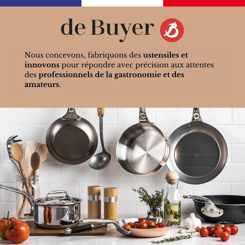Debuyer - Mineral B Element, Steel, Frypan 24cm, Round - Limolin 
