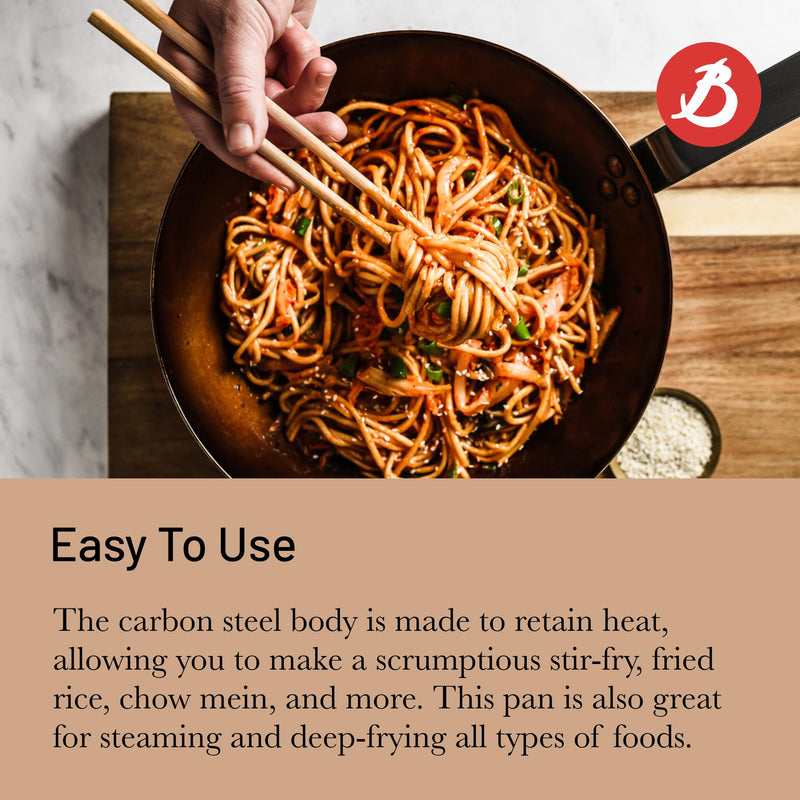 Debuyer - Mineral B Element, Wok, 12.5"/ 32cm - Limolin 