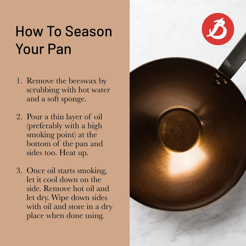 Debuyer - Mineral B Element, Wok, 12.5"/ 32cm - Limolin 