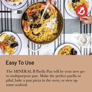 Debuyer - Mineral B, Paella Pan 32cm 2 Handles - Limolin 