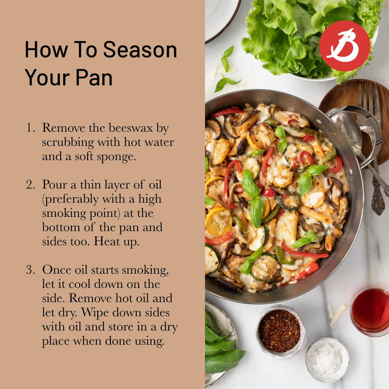 Debuyer - Mineral B, Paella Pan 32cm 2 Handles - Limolin 