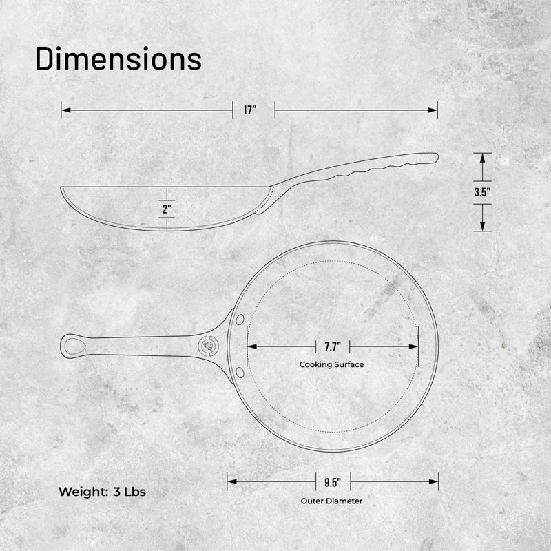 Debuyer - Mineral B Pro, Carbon Steel Omelette Pan, 24cm - Limolin 