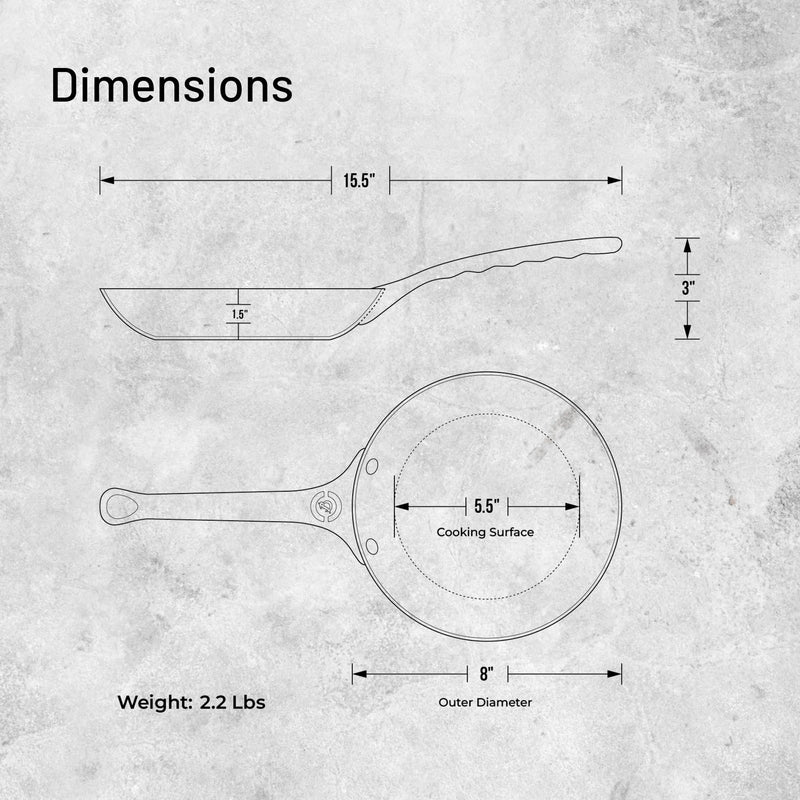 Debuyer - Mineral B Pro, Steel Frypan, Dia 20cm - Limolin 